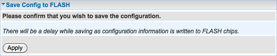 Figure 4: Saving your new router settings