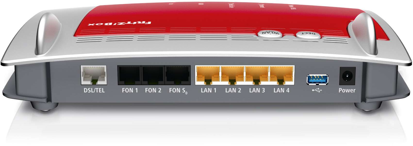 The back of the FRITZ!Box 7490 Router