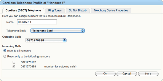 Changing the NodePhone account your handset will use