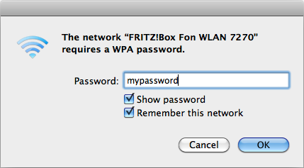Entering your Pre-shared Key
